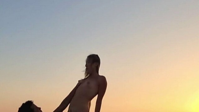 Romantic Sex On The Beach At Sunset