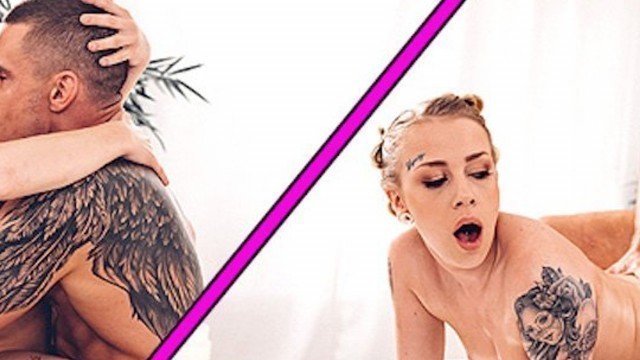 Massage Rooms – Creampie and romantic fuck for tattooed blonde Chrsytal Sinn