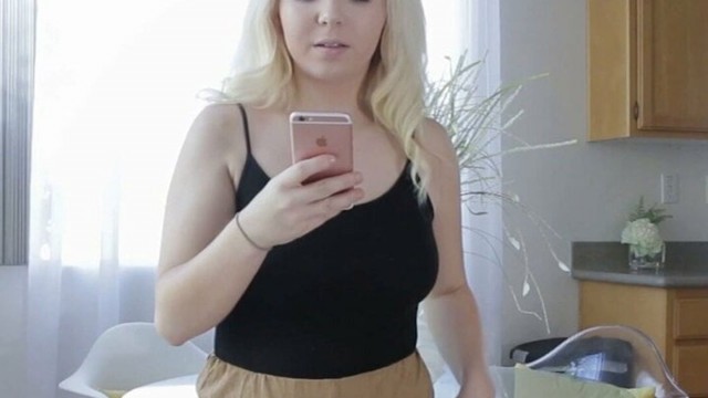 SisLovesMe - Naughty Blonde Babe Gave Horny Dude A Good Cock Licking Before He Cums In Her Mouth