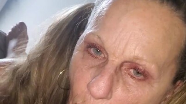EXTREME GRANNY MARRIED SLUT LESLIE BEING A DIRTY SLUTTY WHORE