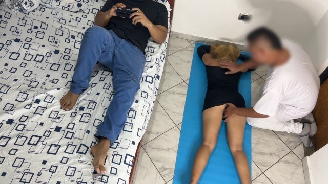 I like the Masseur to Massage my Ass and Vagina in Front of my Cuckold Husband NTR Netorare