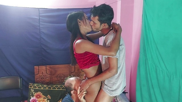 Threesome with horny best friends a girl and two guys fuck